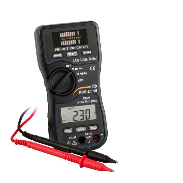 Pce Instruments Digital Multimeter, up to 400mV PCE-LT 15